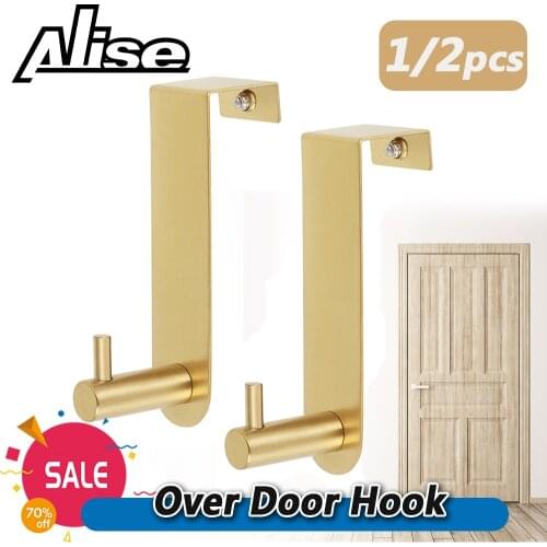 Over Door Hooks SUS304 Stainless Steel Door Hanger Bathroom Organizer Rack Clothes Coat Hat Towel Hanger Fit 24-28MM Thick Door