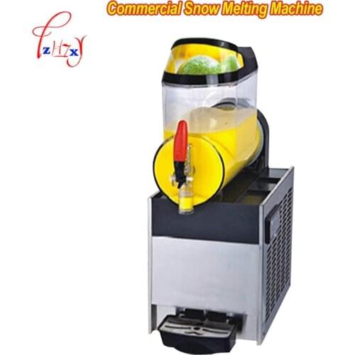 XRJ10Lx1 Single cylinder Commercial Snow Melting Machine 110V/220v Slush Ice Slusher Cold Drink Dispenser Smoothie Machine 1pc