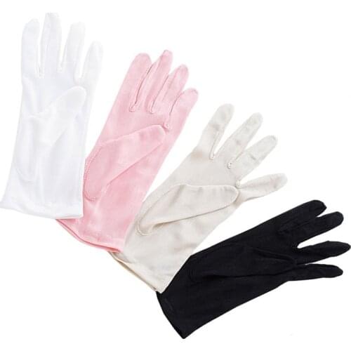 Real Mulberry Silk Sunscreen Gloves For Women 100% Silk Gloves Liner Inner Thermal Skiing Driving Cycling Party Gloves