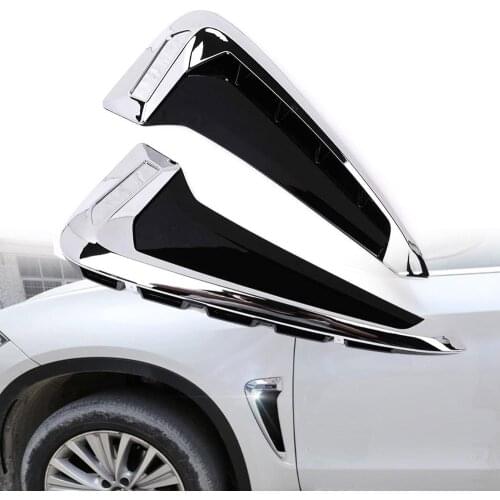 Car Front Air Vent Cover Chrome Trim For BMW X5 F15 X5M F85 14-18 Shark Gills Side Vent Door Sticker for Fender Side Badge