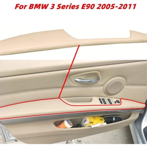Car Left Front Door Handle Driving Door Armrest Panel Leather Trim Cover For BMW 3 Series E90 325i 2005-2009-2011 Accessories