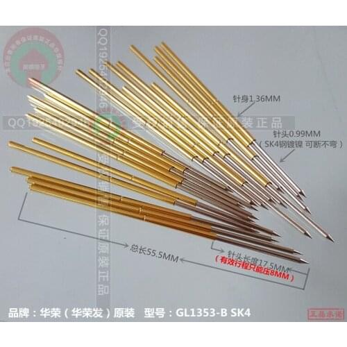 GL1353-B SK4 Huarong Probe 1.36*55.5MM Extra Long Test Pin 100MIL