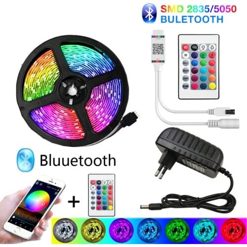 Led Strip Festoon Led Lights Bluetooth Wifi RGB 5050 SMD Gamer Cabinet Flexible Lamp Tape Diode For Room Decorative Luces LED