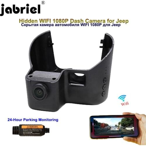 Jabriel 1080P Car Camera dash cam wifi dvr for jeep Grand Cherokee wj wk2 zj wk Compass Renegade Cherokee Patriot Wrangler jk tj