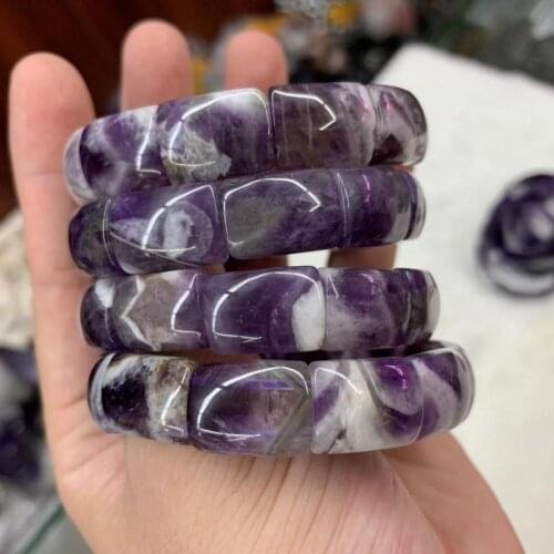 Natural amethysts stone bracelet natural gem stone bangle for woman wholesale
