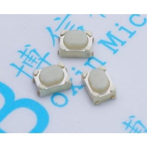 100pcs 4.2*3.2*2.5 key switch 3*4*2.5 white Flat foot switch INSTOCK