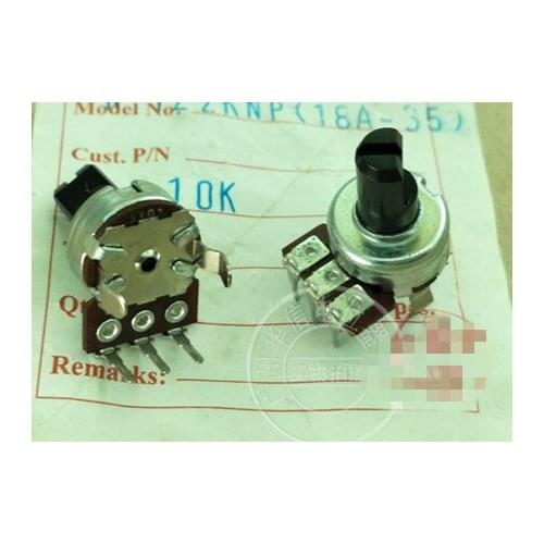 15pcs RK1212N Vertical Single Potentiometer A103 A10K / Handle Length 10MMF / White Shell