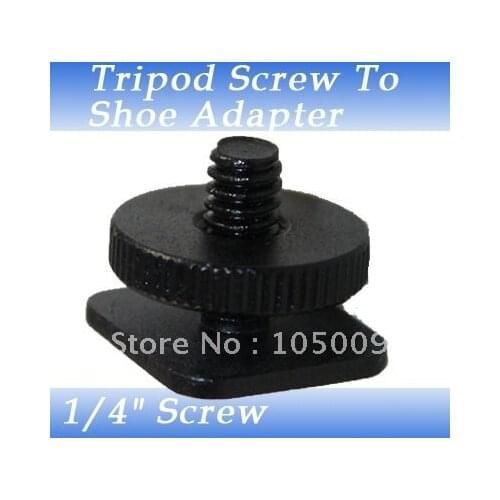 2pcs 1/4" Tripod screw to Flash Hot Shoe Mount Adapter ring for canon nikon pentax fuji olympus camera