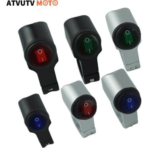 22mm Aluminum ON OFF Motorcycle ATV Handlebar Control Switch Button Motorbike Headlight Brake Fog Light Switches Waterproof