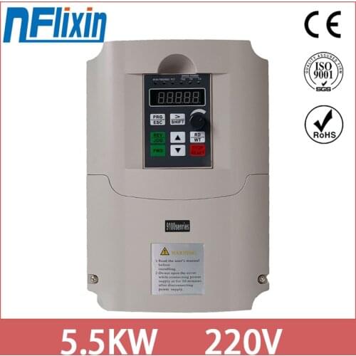 5.5KW 220V Single Phase Input Triphase 3Phase Output 25A Frequency Converter VFD Frequency Inverter Motor Speed Drive Controller