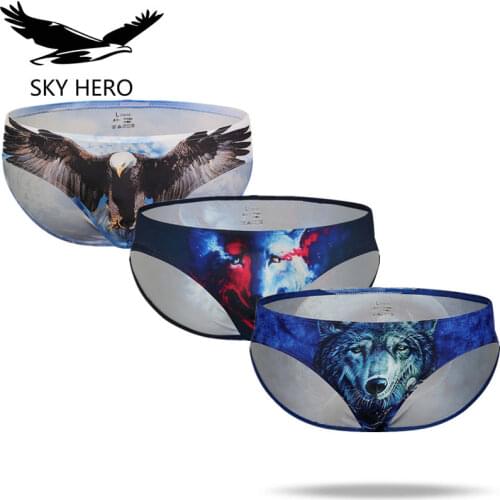 3pcs Briefs men panties sexy funny underwear sleepwears elephant for small penis ice silk calzoncillos slip hombre underpants