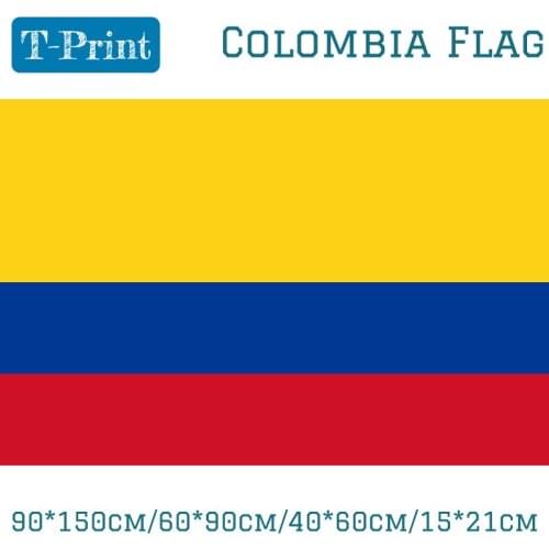 90*150cm/60*90cm/40*60cm/15*21cm Hanging Colombia National Flag For World Cup Home Decoration Flag