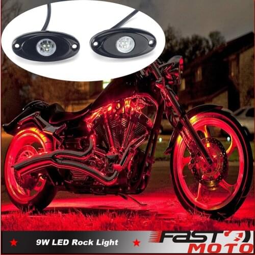 Red Accent Light Motorcycle Accessories 9W High Intensity LED Chips Rock Lamp For Harley Honda CBR250R CBR 300R CB 300F CB300F
