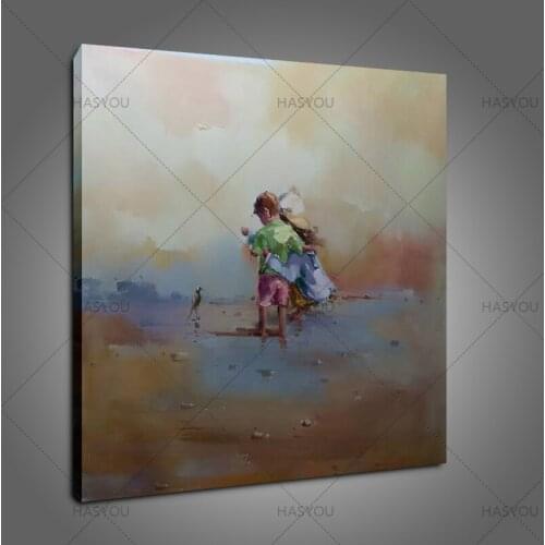 Aritist high quality 100% handpainted Oil Painting on Canvas Lovely Cute Children wall Art Wall Stickers Best Gift Home Decor