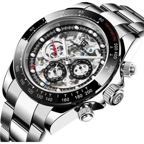 PAGANI DESIGN Luxury Sapphire Hollow Automatic Mens Watches Stainless Steel Waterproof 100M Men Mechanical Wrist Watch Luminous