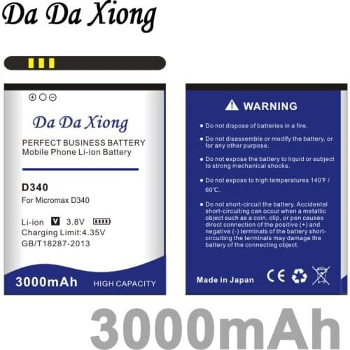 Da Da Xiong 3000mAh Micromax D340 Battery for Micromax D340 phone battery