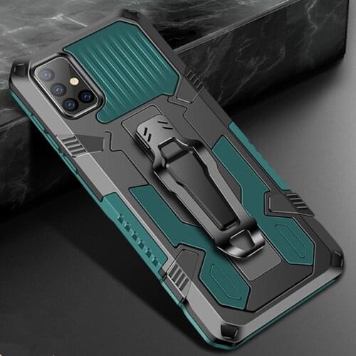 For Samsung Galaxy A51 Luxury Shockproof Case A71 A50 A70 5G Note 20 Ultra S20 Plus EF Phone Armor Stand Holder Belt Clip Covers