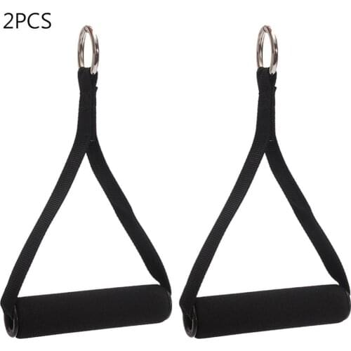 D Shape Elastic Tricep Rope Handle Handgrip Fitness Workout Training Equipment Arms Resistance Band Yoga Pull Rope Handles