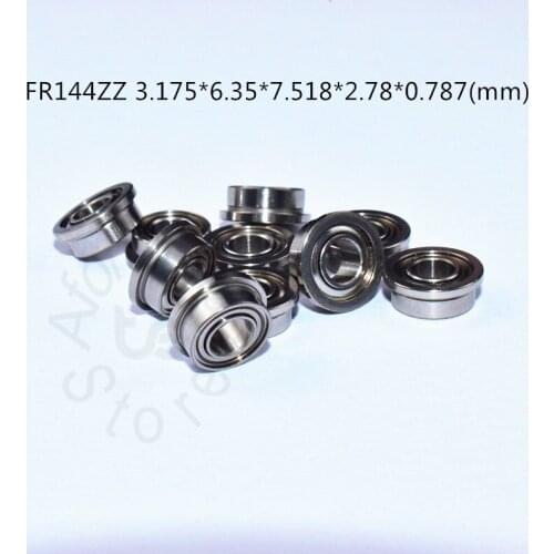 FR144 FR144ZZ 3.175*6.35*7.518*2.78*0.787(mm) 10pieces bearing Flange bearings FR144ZZ chrome steel deep groove bearing