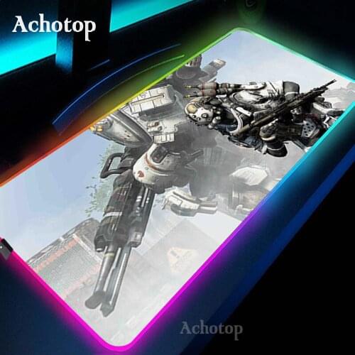 Titanfall 2 DIY Custom LED Light Gaming Mouse Mat RGB Large Keyboard Cover Rubber Base Computer Carpet Desk Mat PC Game Mousepad