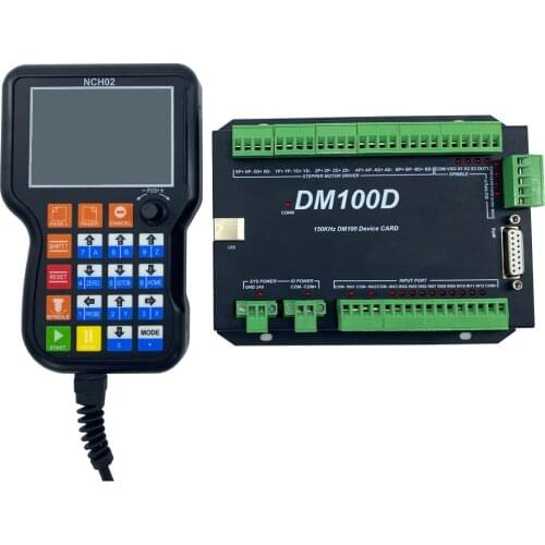 CNC Handle Motion Controller NCH02 3/4/5axis(Optional)125 KHz Pulse U-disk Read G-CODE + 24v 75W MEANWELL Switching power supply