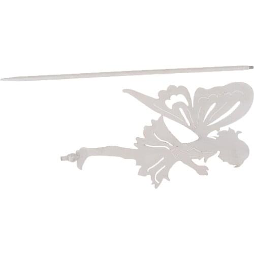 Metal Rusty Angel Fairy Garden Stake Lawn Outdoor Yard Lawn Art Decorative