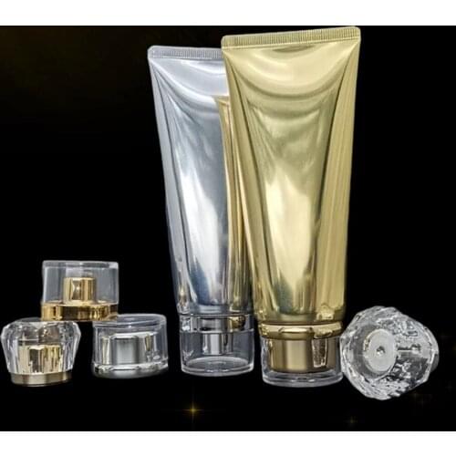 80ml/100ml gold/silver soft tube mild wash butter hand cream cleansing anti UV lotion essence aluminum plastic cosmetic hose