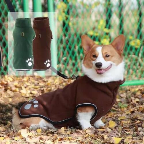 Dog Clothes Polar Fleece Outdoor Jackets Warm and Waterproof 2 Colors and 9 Sizes Pet Clothes