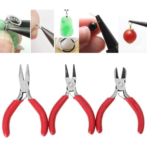 OOTDTY 2018 3Pcs/Set Mini Mixed Nose Pliers Cutter Beading Jewelry Making Repair Crafts Tool