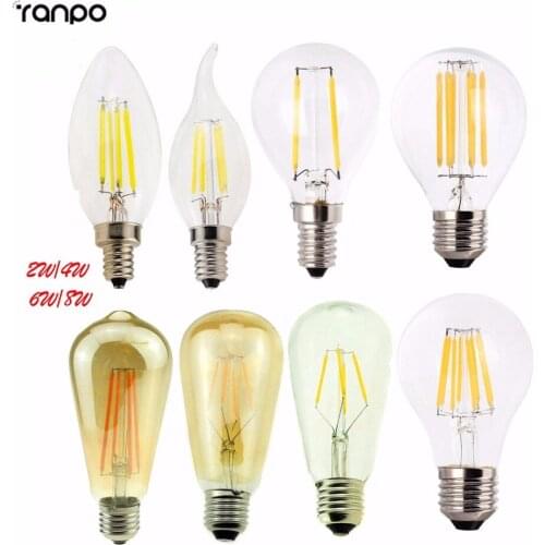 Dimmable E12 E27 E14 G45 A60 LED Bulb Light Edison Retro Vintage Filament Lamps ST64 Bulb Retro Edison Light For Pendant Lamp
