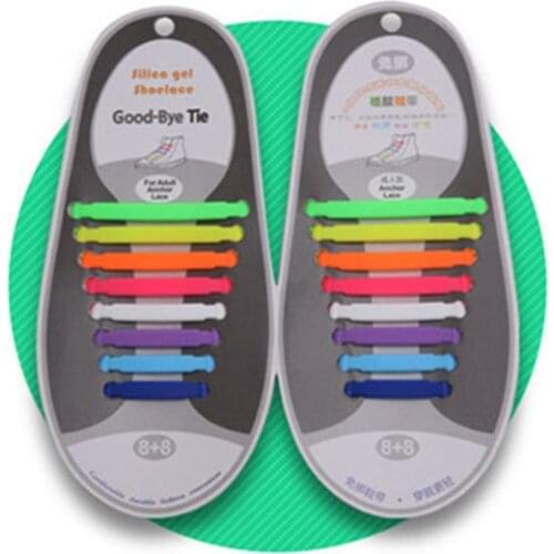 No Tie Silicone Elastic Shoelaces Special Lazy Elastic Shoe Laces for Men Women Lacing Kids Adult Sneakers Shoelaces