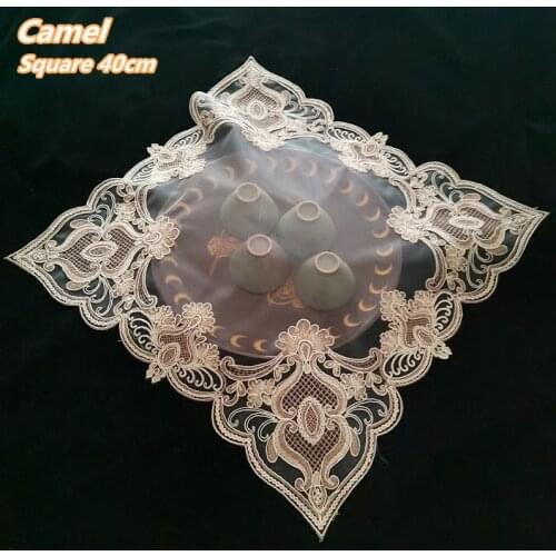 Luxury Lace Embroidery Square Tablecloth Bedroom Study Balcony Small Table Set Cover Cloth European Style Furniture Decoration