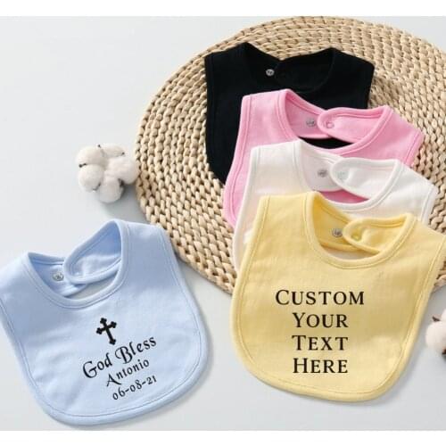 Custom Baptism Bib New Baby Christening Gift for Girl or Boy Customized Your Own Baby Bibs Personalised Custom Baby Bib