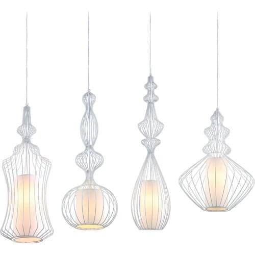 Black White Modern Pendant Lamps Design Denmark Rustic Lighting 1 Piece Fabric Metal Iron Luxury Lights for Dining Living Room