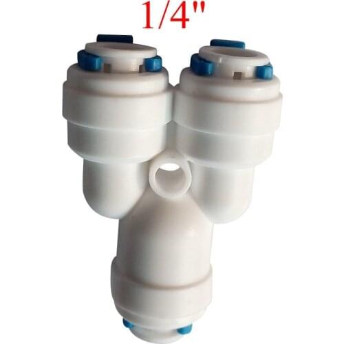 1/4 " Tube OD Equal Type Y Quick Connection Fittings Aquarium RO Water System RO3Y-2-2-2