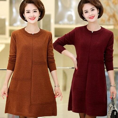 Spring/autumn women sweaters computer knitted sweates pullover women high elastic clothing o-neck middle-aged Women sweaters