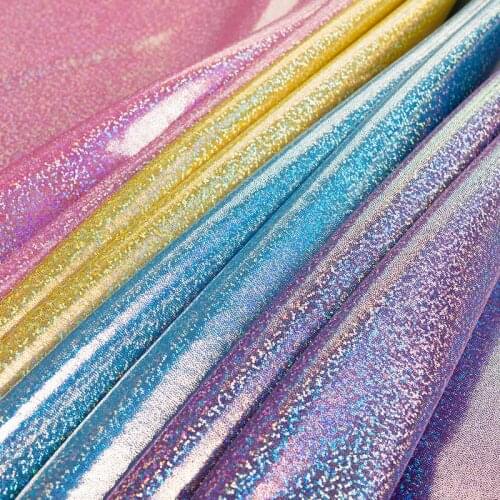 Colorful Laser Fabric hot gold Cloth Bright Clothing Dress Sewing Fabric Sequined Tablecloth background DIY Christmas decorated