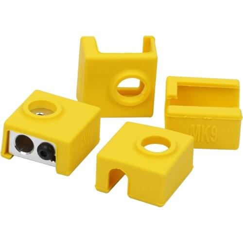 MK9 heating block protection cover MK78 silicone case anti-scalding high temperature resistant yellow 3D printer accessories