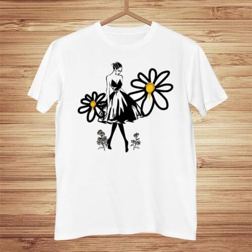 Tops New Chrysanthemum Own Kind Of Smile Expression Print Women Tops Shirts Fashion Tops Casual t-Shirts Summer Womens T Shirt