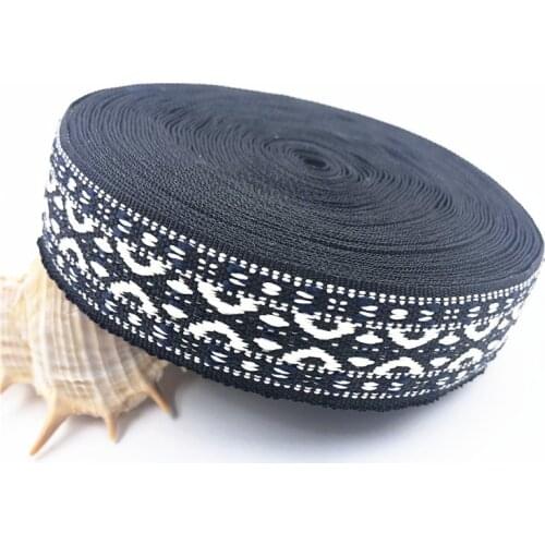 10Yards 24mm 1'' Scrapbooking Supplies Floral Woven Jacquard Ribbon DIY Craft Package Material Party Home Sewing Bow Accessory