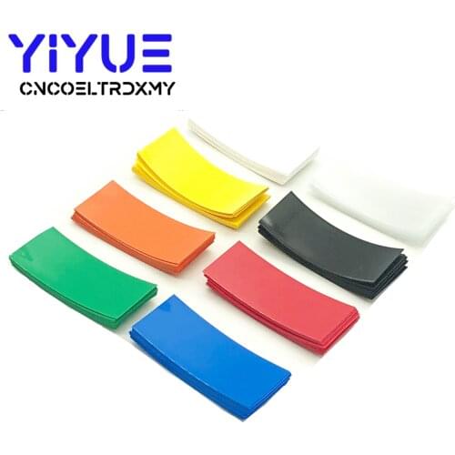 20PCS Li-ion PVC Heat Shrink Tubing 18650 Battery Wrap Precut Size 18.5mm Battery Film Tape Battery Cover 8 Color