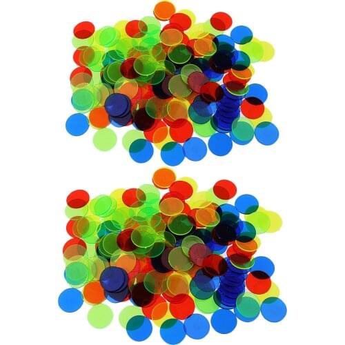 200pc Count Bingo Chips Markers Bingo Game Card 19mm Poker Parts Mixed Color