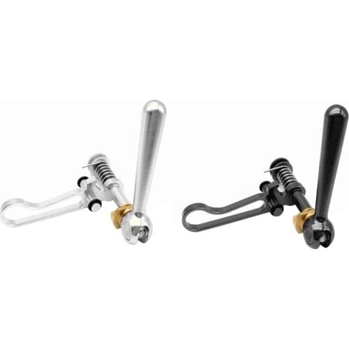 2x Titanium Axle Bike Seatpost Clamp for Brompton Folding Bike Seat Post Quick Release Clamp for 3SIXTY Silver & Black