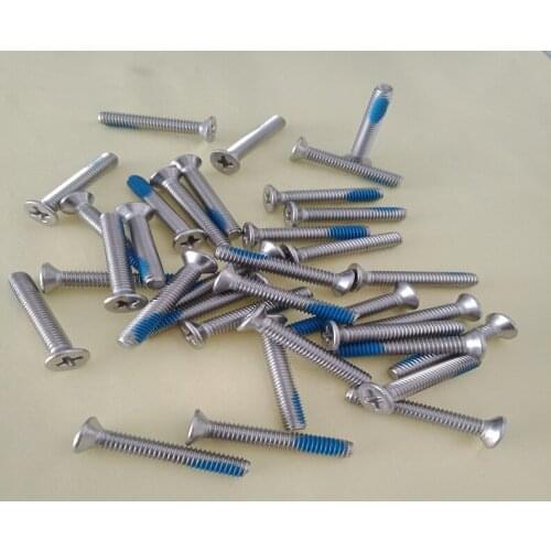 50pcs M2 304 stainless steel Phillips countersunk dispensing anti-loosening screw cross flat anti-dropping bolt 3mm-10mm long