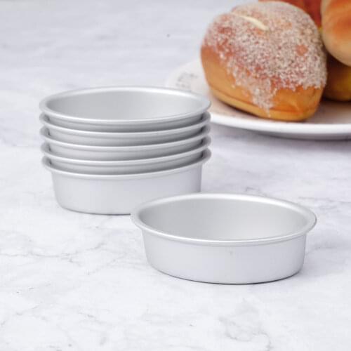 6Pcs Aluminum Alloy Cakes Molds Cheese Bread Pans Non-Stick Bakeware Kitchen Bakery Loaf Trays DIY Patisserie Cake Baking Tools