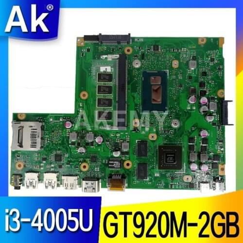 Akemy X540LJ Laptop motherboard for ASUS VivoBook X540L F540L A540L R540L original mainboard 4GB-RAM I3-4005U GT920M-2GB