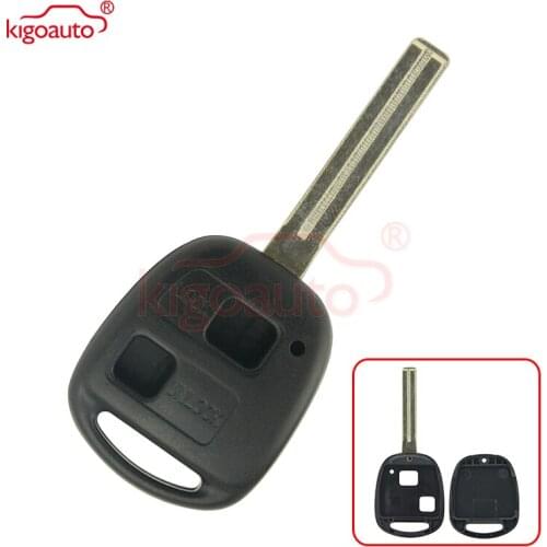Kigoauto Car Remote Key Shell For Toyota For Lexus ES300 IS400 RX300 RX400h 2 Button Uncut Key Fob Case Blade TOY48 46mm