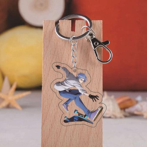 Anime SK8 The Infinity Q Version Keyring Reki Kyan MIYA Langa Hasegawa Cherry Blossom Anime Keychain Gifts For Fans Accessories