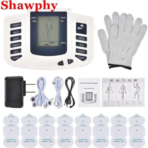 309A Electrical Stimulator Full Body Relax Muscle Therapy Massager Bio Glove Pulse tens Acupuncture with therapy slipper+ 16pads