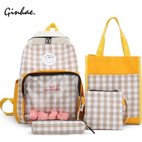 Женские рюкзаки в клетку GINHAE China At AliExpress